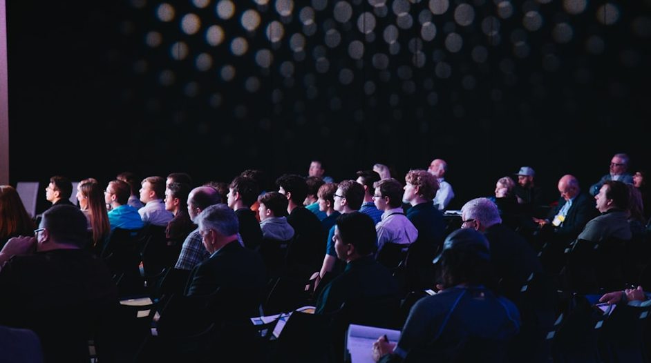 An audience seated at an ARCHRENDR session.